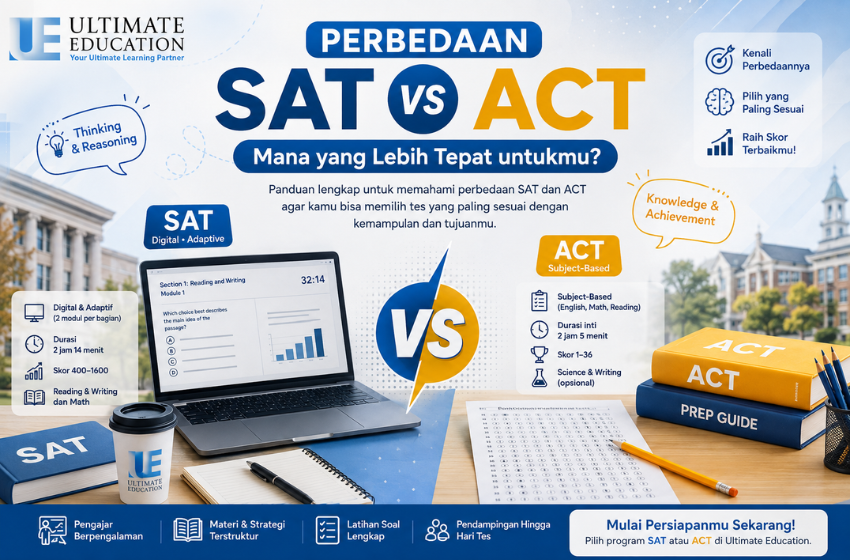 Perbedaan SAT dan ACT untuk memilih tes yang tepat sebelum kuliah di Amerika Serikat